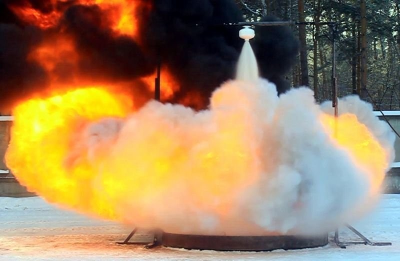 Испытание порошкового тушения на примере модельного очага пожара
