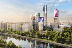 В «Большом Сити» началось строительство жилого комплекса с башнями-кристаллами